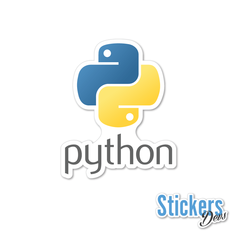 Python Sticker (vertical) – Stickers Devs – Adesivos para desenvolvedores