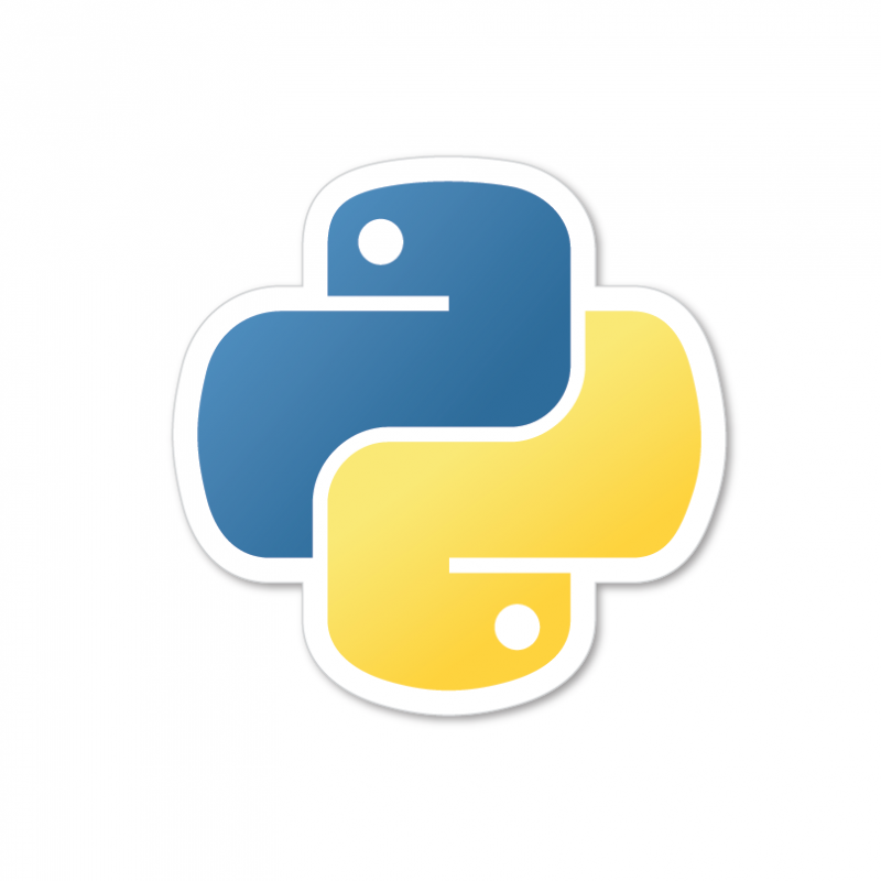 Python Sticker (logo) - Stickers Devs